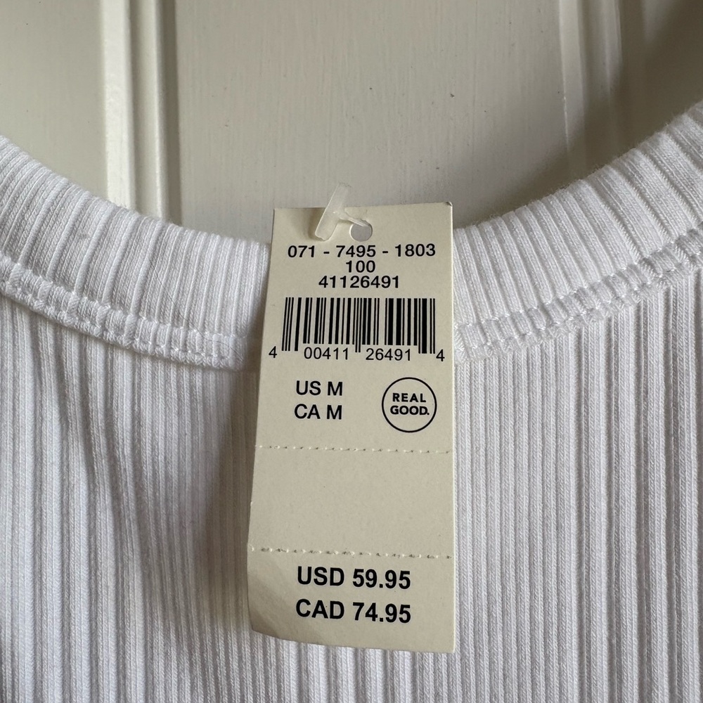 Aerie White Ribbed Dress